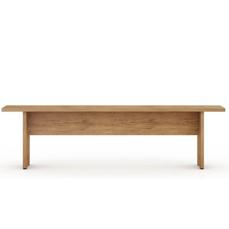 Designed To Furnish NoMad Rustic Country Dining Bench in Nature, 18.7 x 67.91 x 11.73 in. DE3073837
